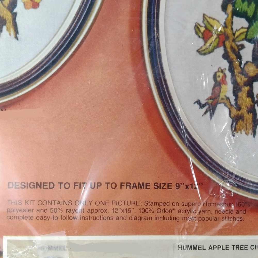 Paragon Needlecraft Exquisite Hummel Stitchery KIT #0237 Apple Tree Children Boy - Picture 5 of 11